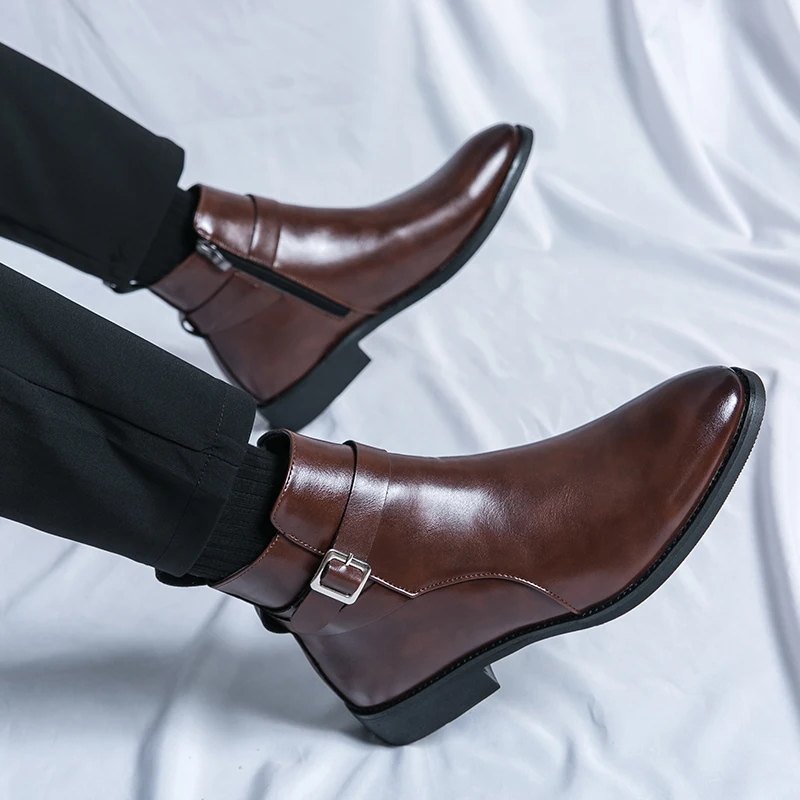 Fashion Designer Men's Pointed - Men Formal Wear With Boots 评论和价格
