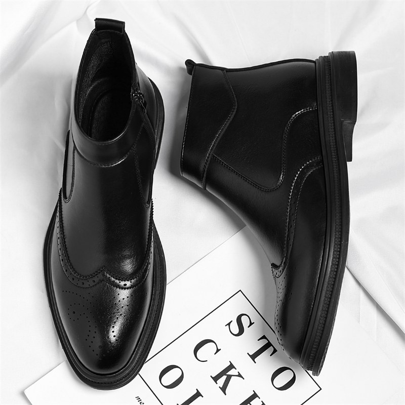 Autumn  Winter Thick Soled Men - Men Formal Wear With Boots 评论和价格