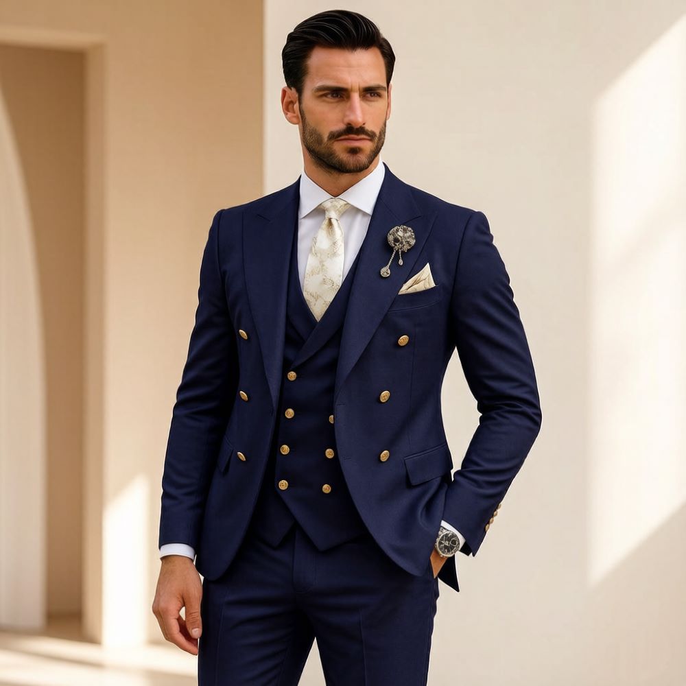 Men Ivory Wedding Suit Slim Fi - Men Formal Wear Modern 评论和价格
