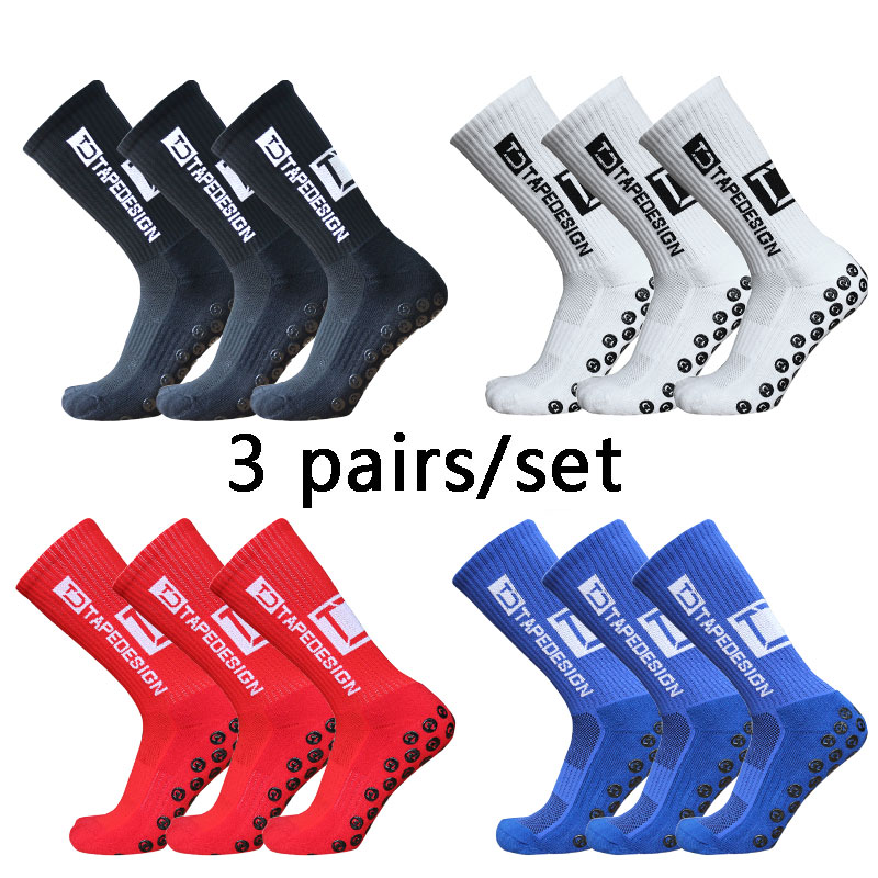 3 Pairs Anti-slip Soccer Socks - Sock Garter Men 评论和价格