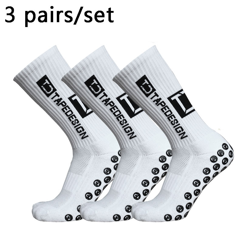 3 Pairs Anti-slip Soccer Socks - Sock Garter Men 评论和价格