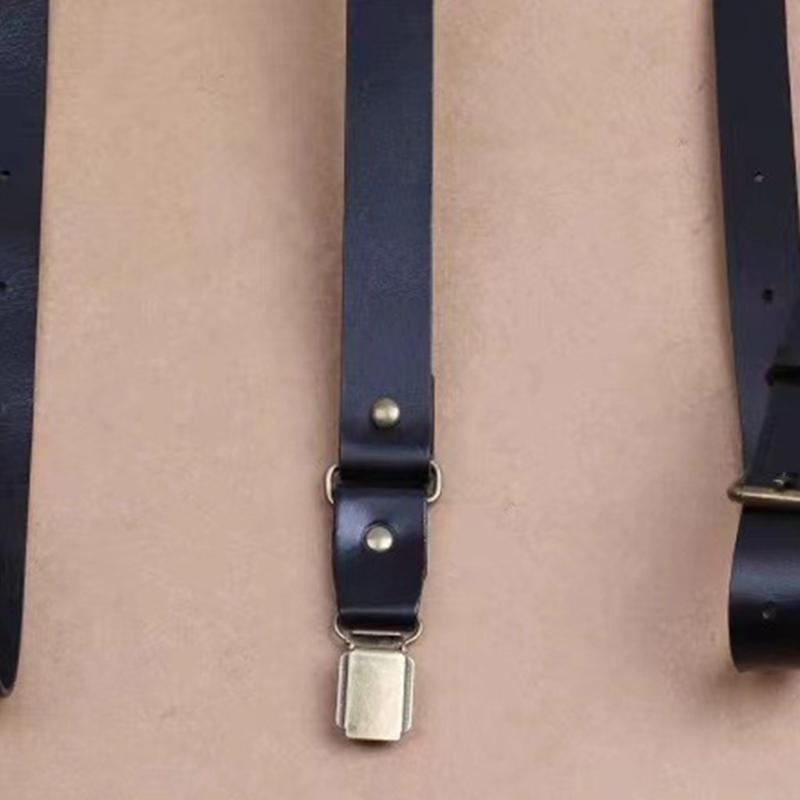 39BD Classical PU Leather Susp - Men'S Formal Wear With Suspenders 评论和价格