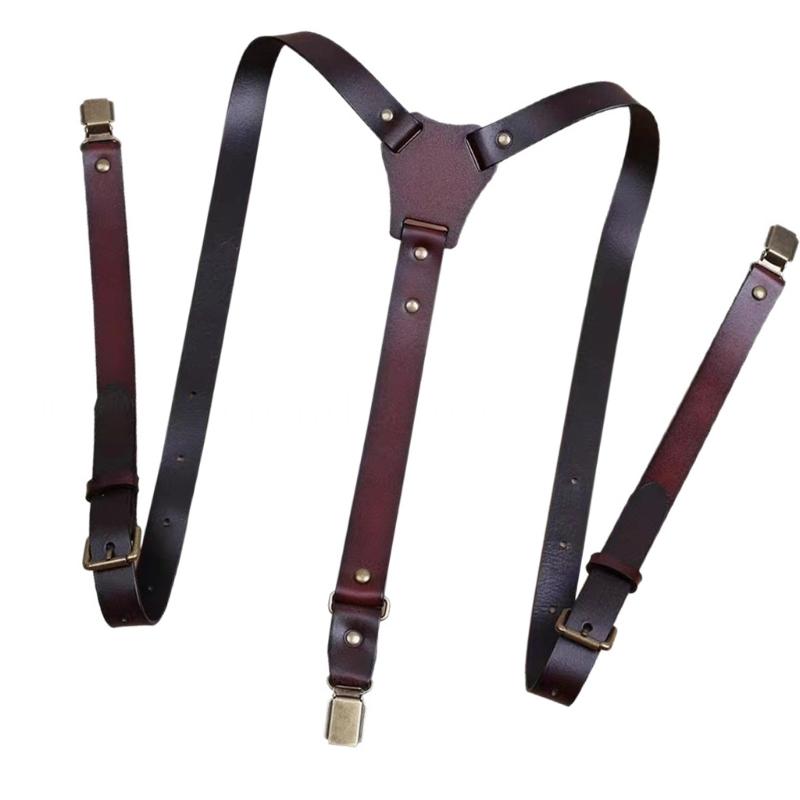 39BD Classical PU Leather Susp - Men'S Formal Wear With Suspenders 评论和价格