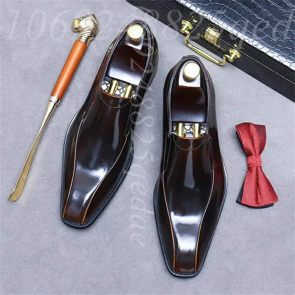 Men's Handmade Vintage Lace-Up - Formal Men Daily Wear Footwear 评论和价格