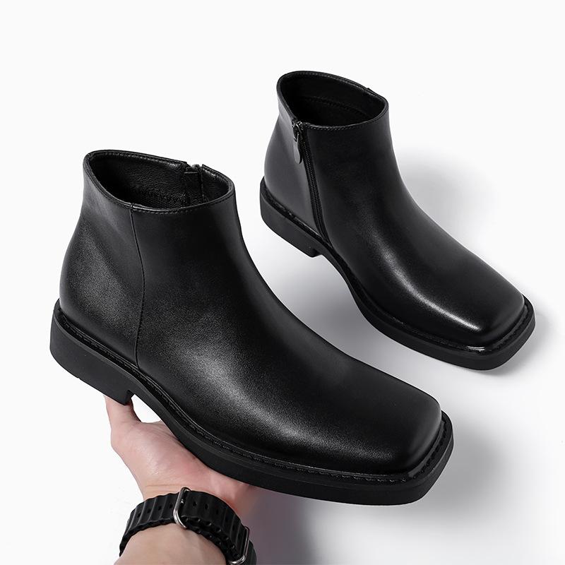 Luxury Fashion Black Men Casua - Men Formal Wear With Boots 评论和价格