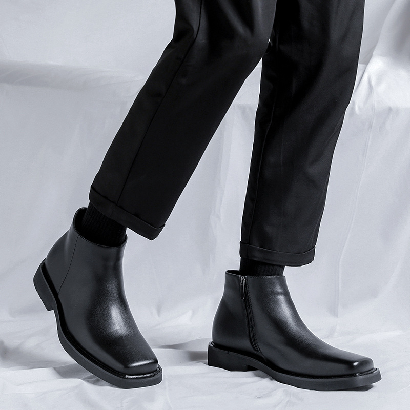 Luxury Fashion Black Men Casua - Men Formal Wear With Boots 评论和价格