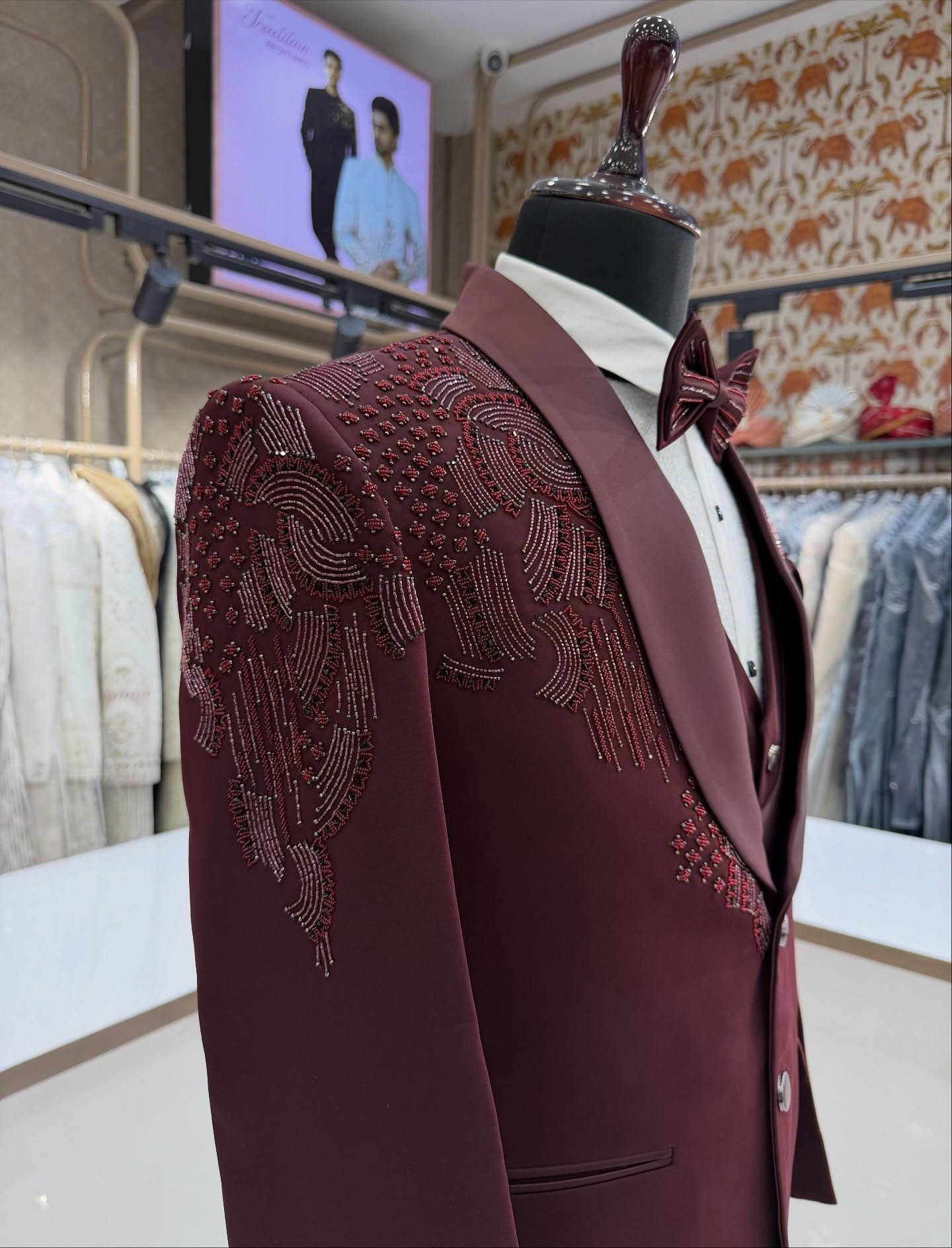 3 Pieces Groom Wedding Tuxedos - Men Formal Wear Modern 评论和价格