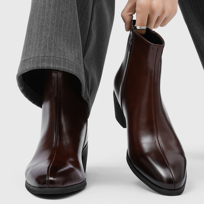 New Vintage British Men Leathe - Men Formal Wear With Boots 评论和价格