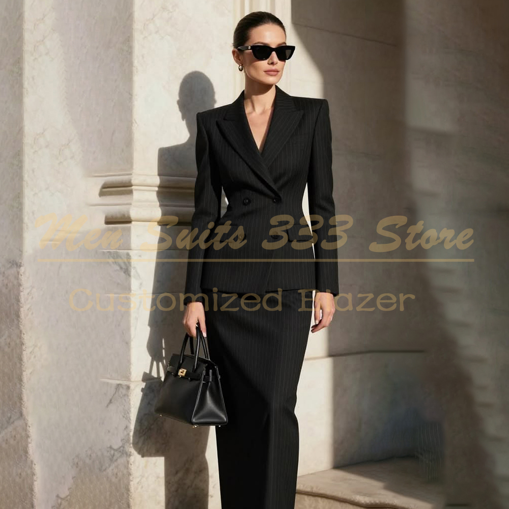 Designer Black Stripe Women's  - Men Formal Wear All Black 评论和价格