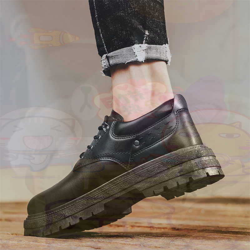 Dark Natural Leather Fashion T - Formal Men Daily Wear Footwear 评论和价格