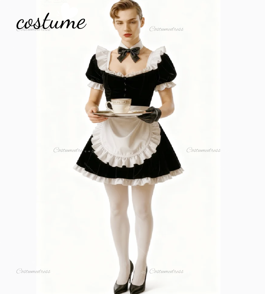 Chic Little Black Man In Maid  - Men Formal Wear All Black 评论和价格