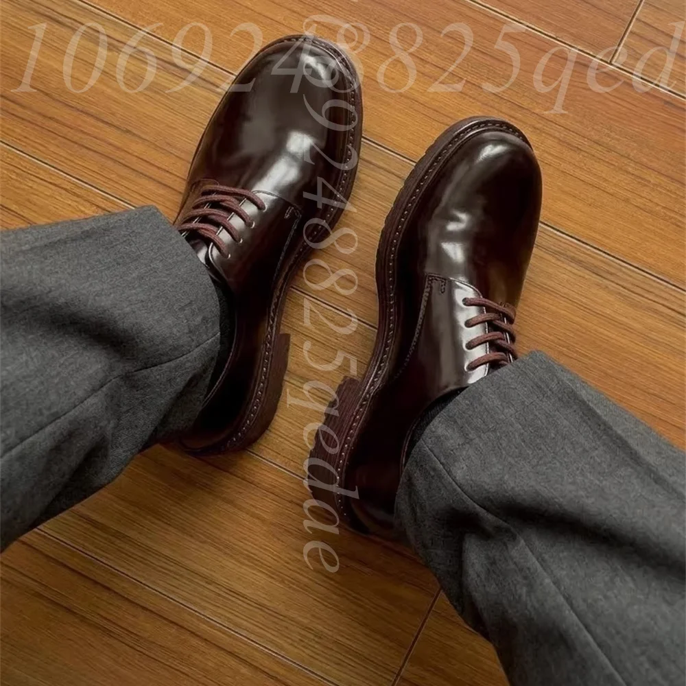Men's Handmade Vintage Lace-Up - Formal Men Daily Wear Footwear 评论和价格