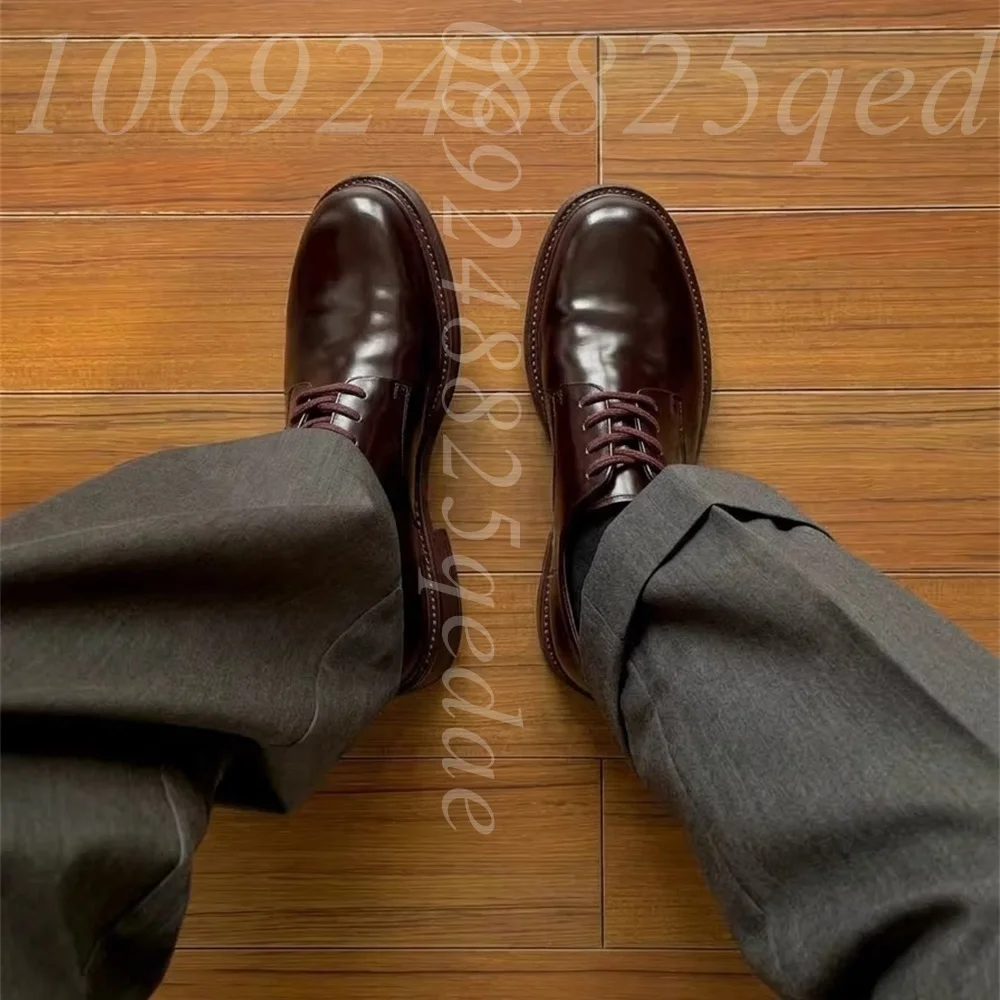 Men's Handmade Vintage Lace-Up - Formal Men Daily Wear Footwear 评论和价格