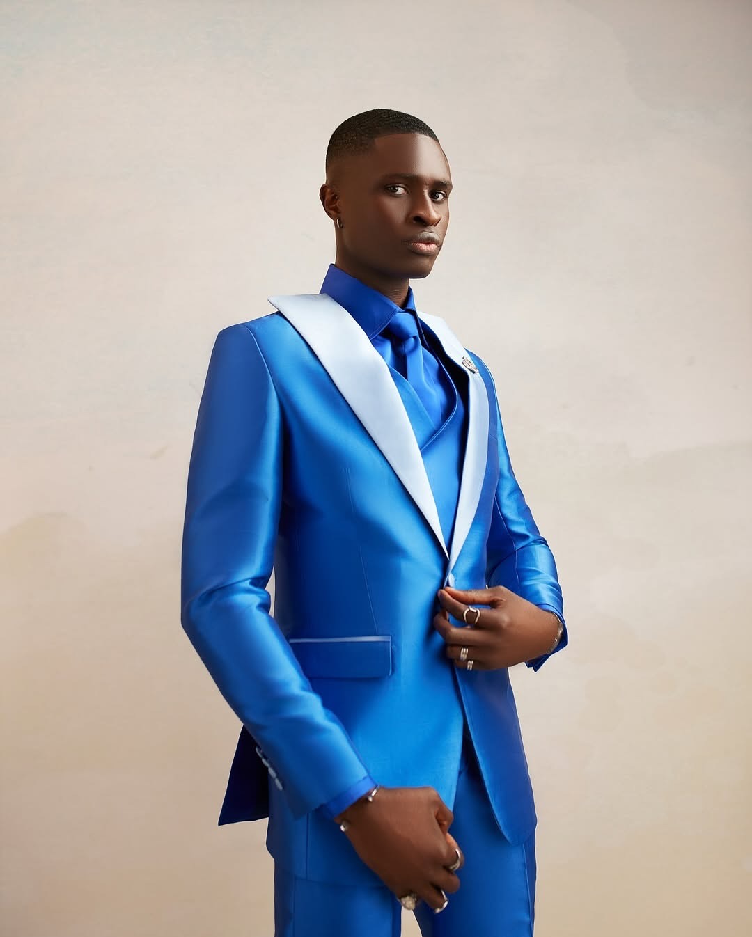 Satin Men Suit Set 3 Pcs Blaze - Men Formal Wear Modern 评论和价格