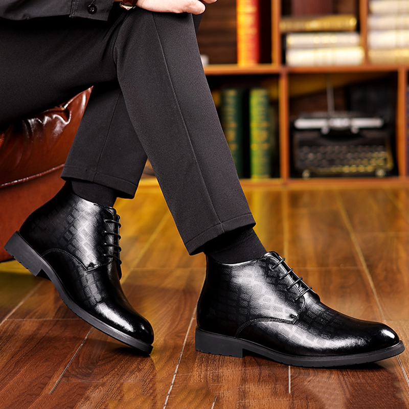 Men's British Style 2025 Winte - Men Formal Wear With Boots 评论和价格