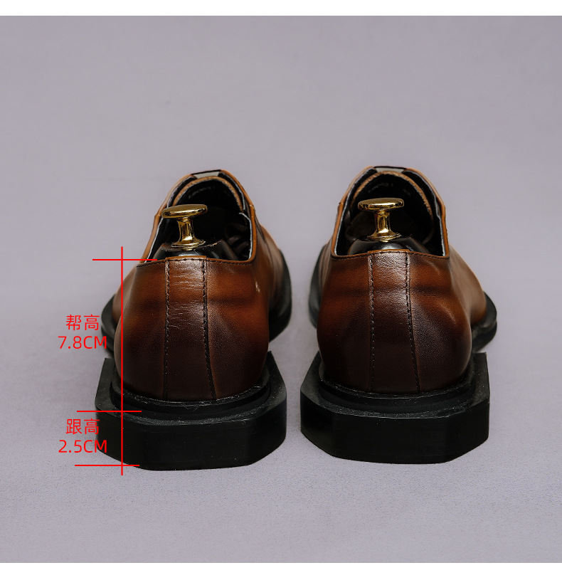 Square Toe Whole Cut Genuine L - Formal Men Daily Wear Footwear 评论和价格