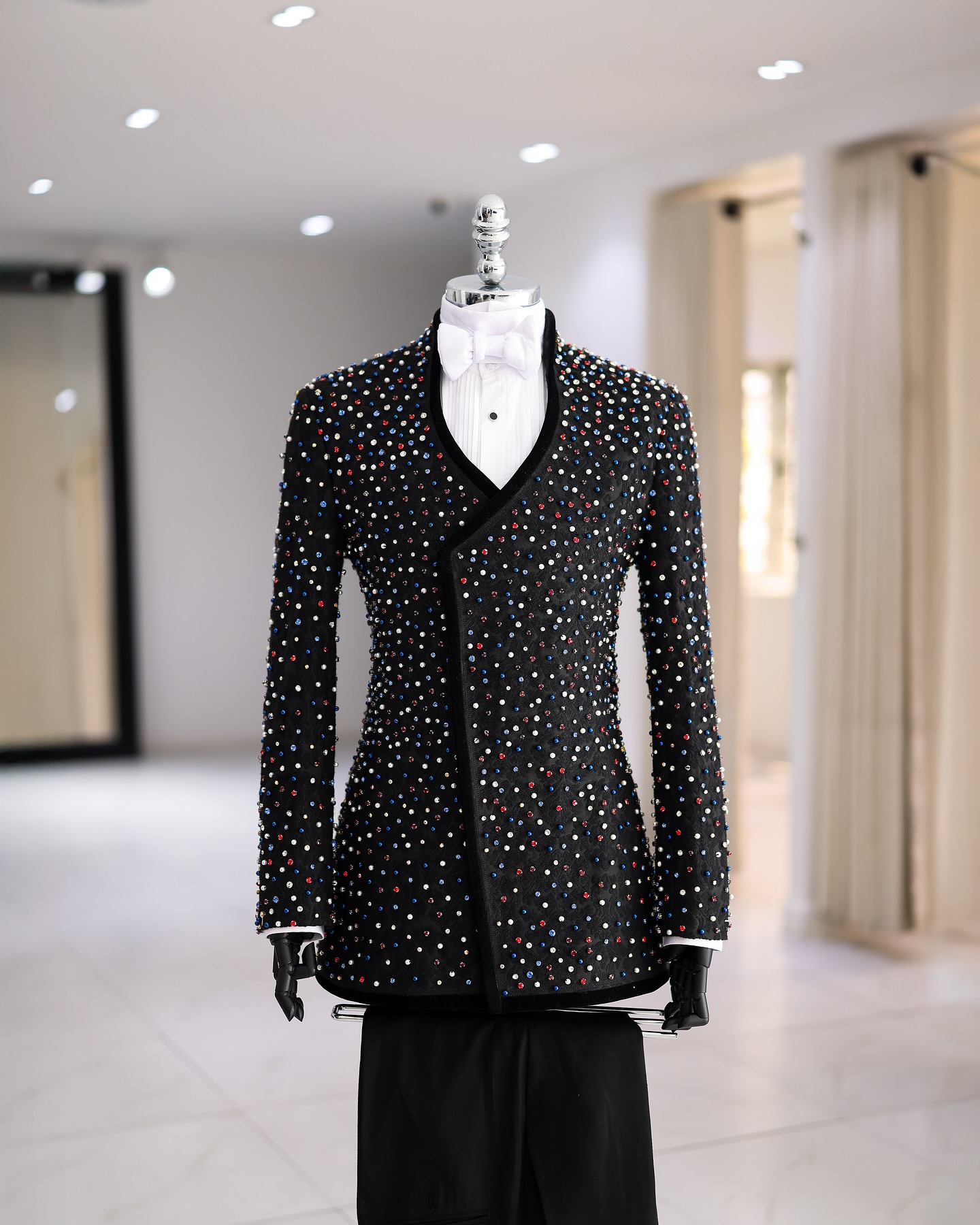 Colorful Crystals Men Suits Se - Men Formal Wear Modern 评论和价格