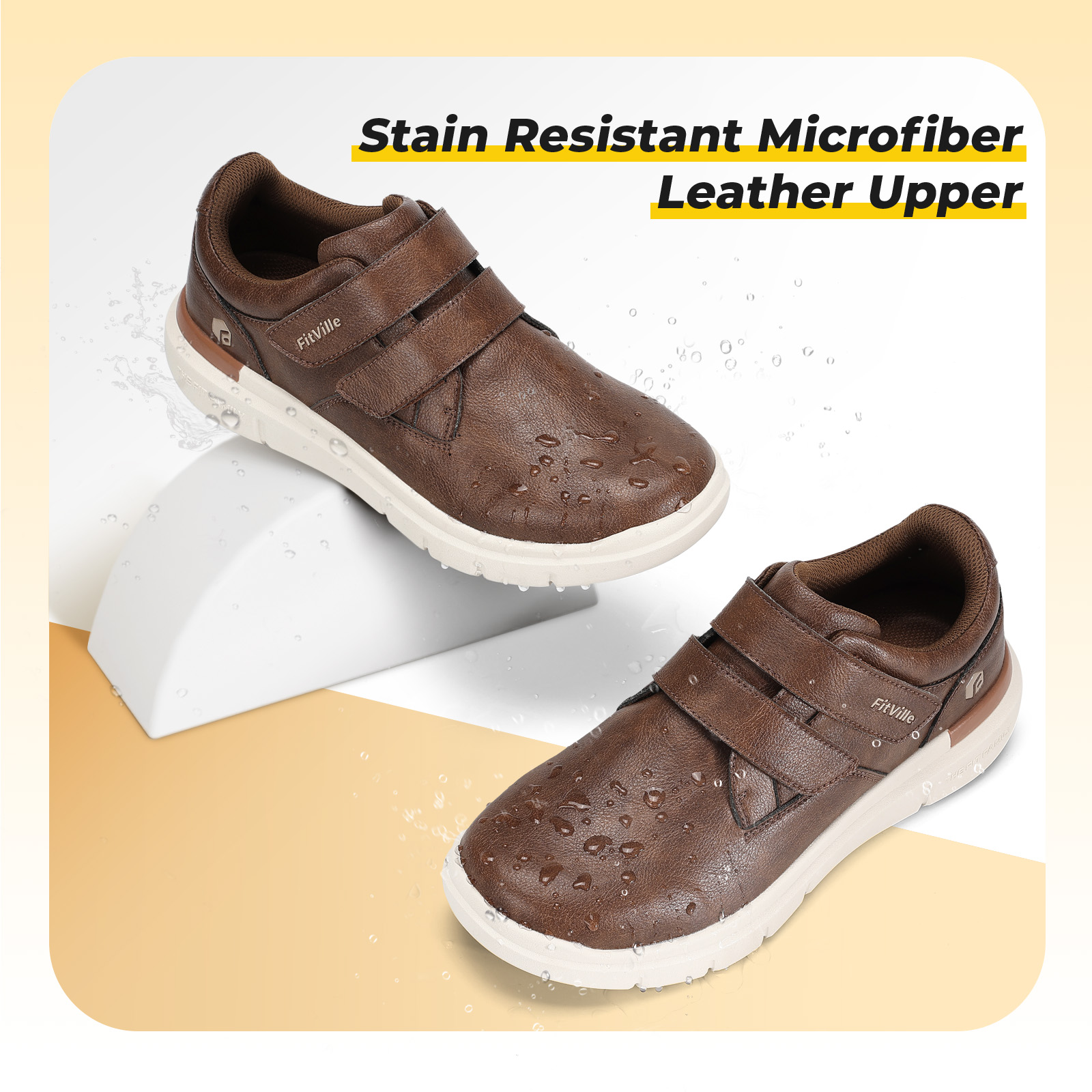 FitVille Wide Diabetic Shoes D - Formal Men Daily Wear Footwear 评论和价格