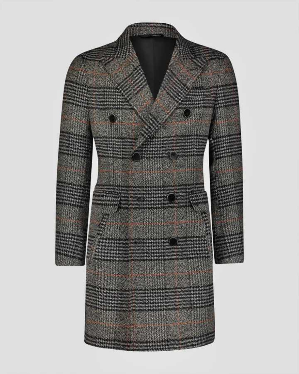 Modern Grid Woolen Blend Men O - Men Formal Wear Modern 评论和价格