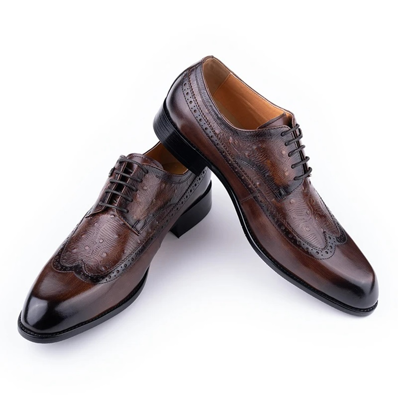 Men's Cowhide Leather Shoes La - Formal Men Daily Wear Footwear 评论和价格