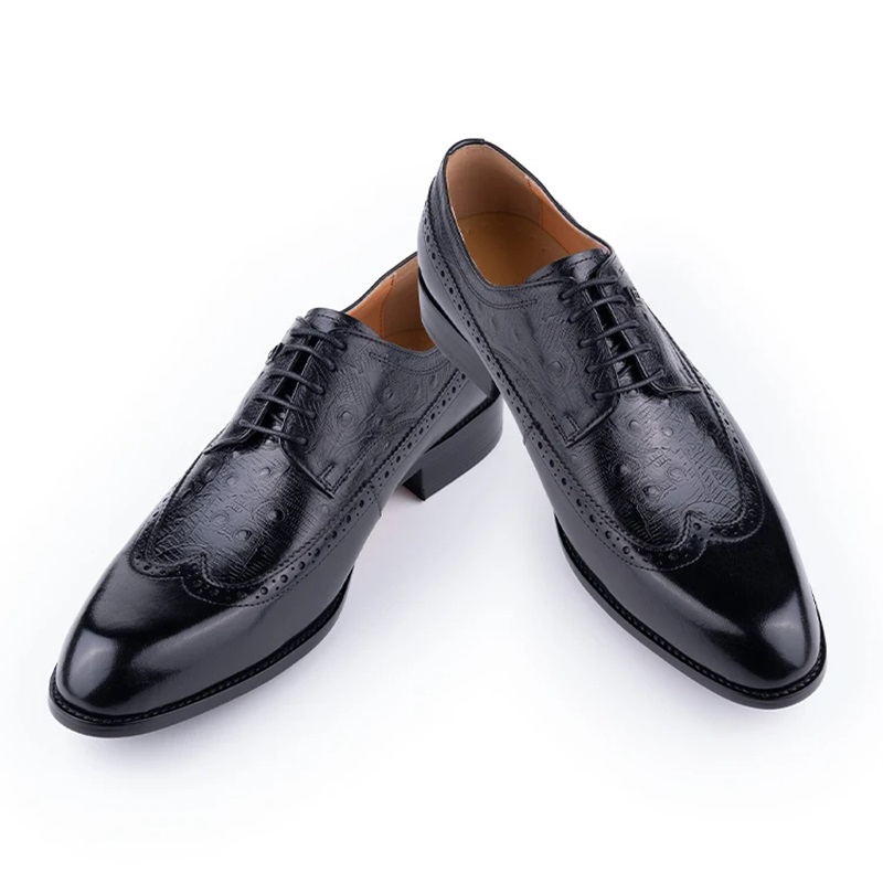 Men's Cowhide Leather Shoes La - Formal Men Daily Wear Footwear 评论和价格