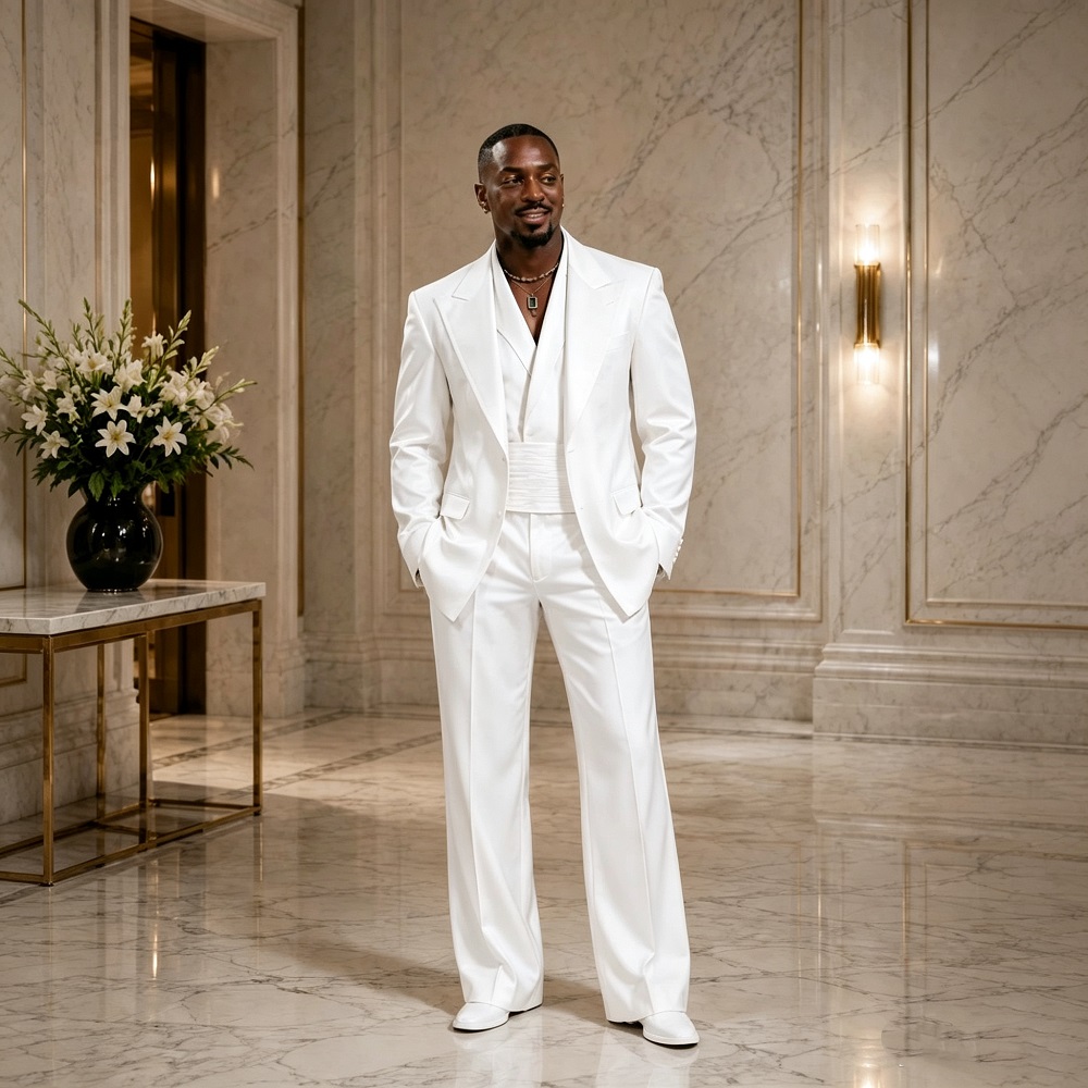 Modern Slim Fit Wedding Tuxedo - Men Formal Wear Modern 评论和价格