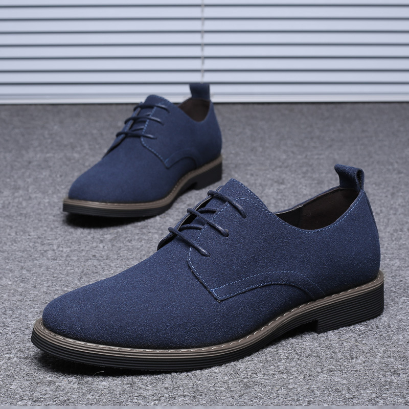 Mens Navy Blue Suede Leather O - Formal Men Daily Wear Footwear 评论和价格