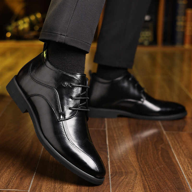 Men's Winter Leather Shoes Vel - Men Formal Wear With Boots 评论和价格