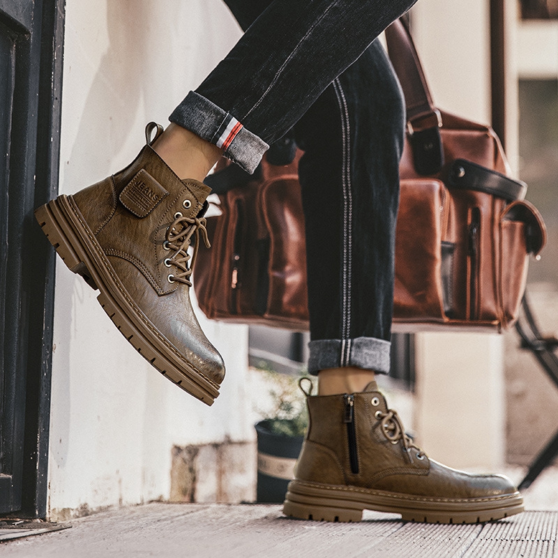 Autumn and Winter warm Men's B - Men Formal Wear With Boots 评论和价格
